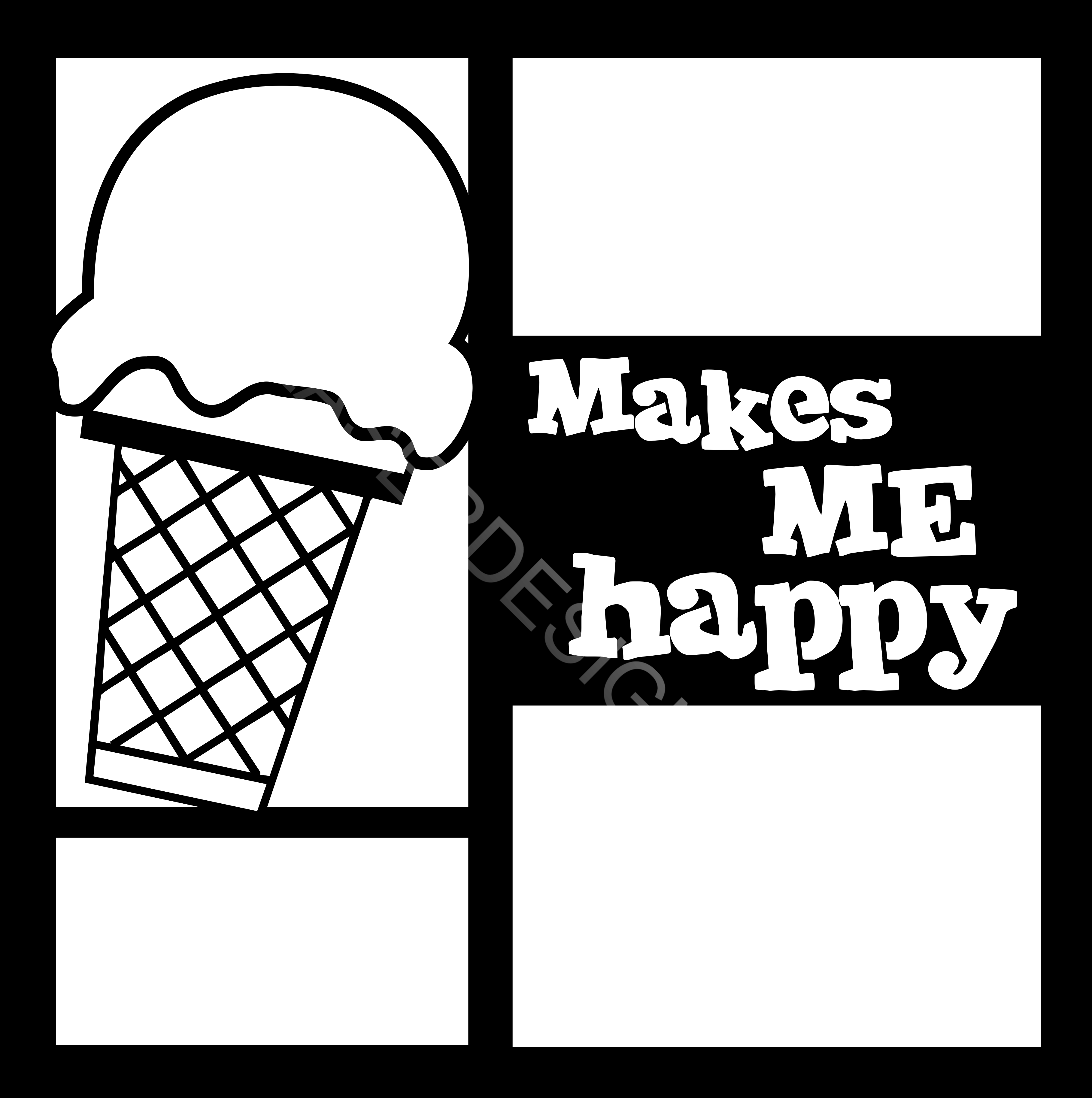 Ice Cream makes me happy EZ Laser Designs